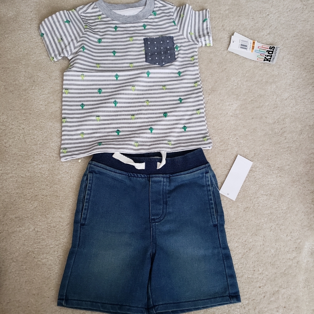 NWT 9-12 Months Kids Headquarters cool cacti 2pc summer outfit